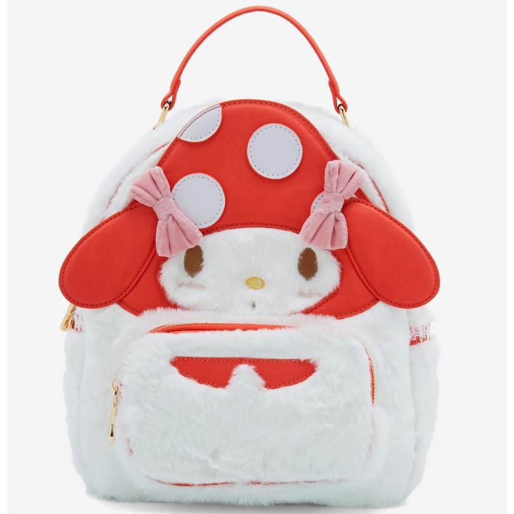 Brand New With Tags Sanrio My Melody Mushroom Figural Mini Backpack